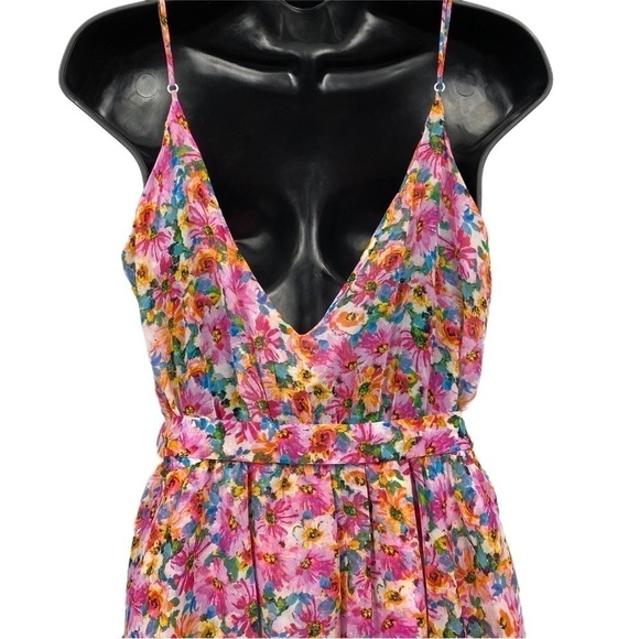 NWT | Row A Floral Print Ruffle Romper in Multi Size Large - Picture 7 of 8